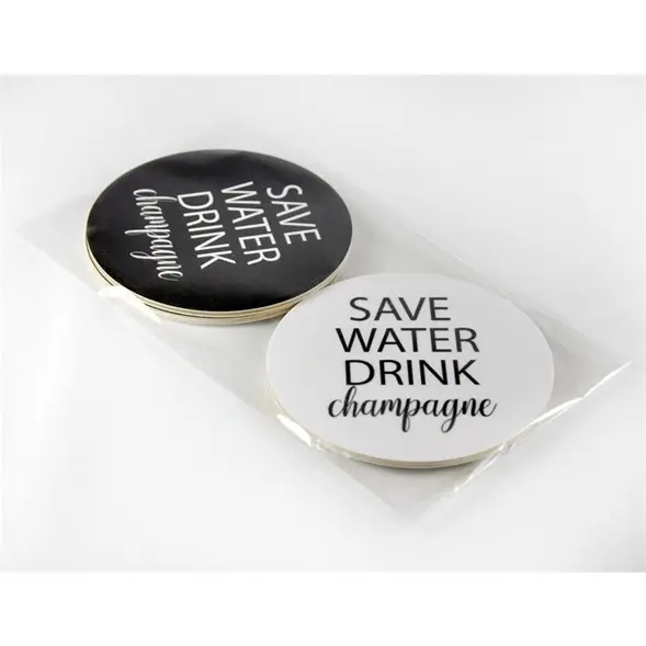 Rea Glasunderlägg 4-pack, Save water