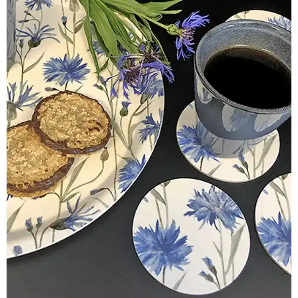 Bästa pris Blåklint glasunderlägg 4-pack