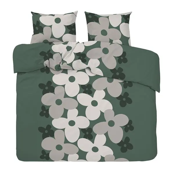 Happy blomma 3-dels kingsize påslakanset Premium