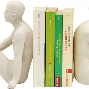 Extra rabatt Bokstöd Meditating Man - vit, 2st