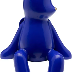 Skulptur Sitting Squirrel - Ekorre, Blå, Handgjord, Unik, 20cm Snabb frakt