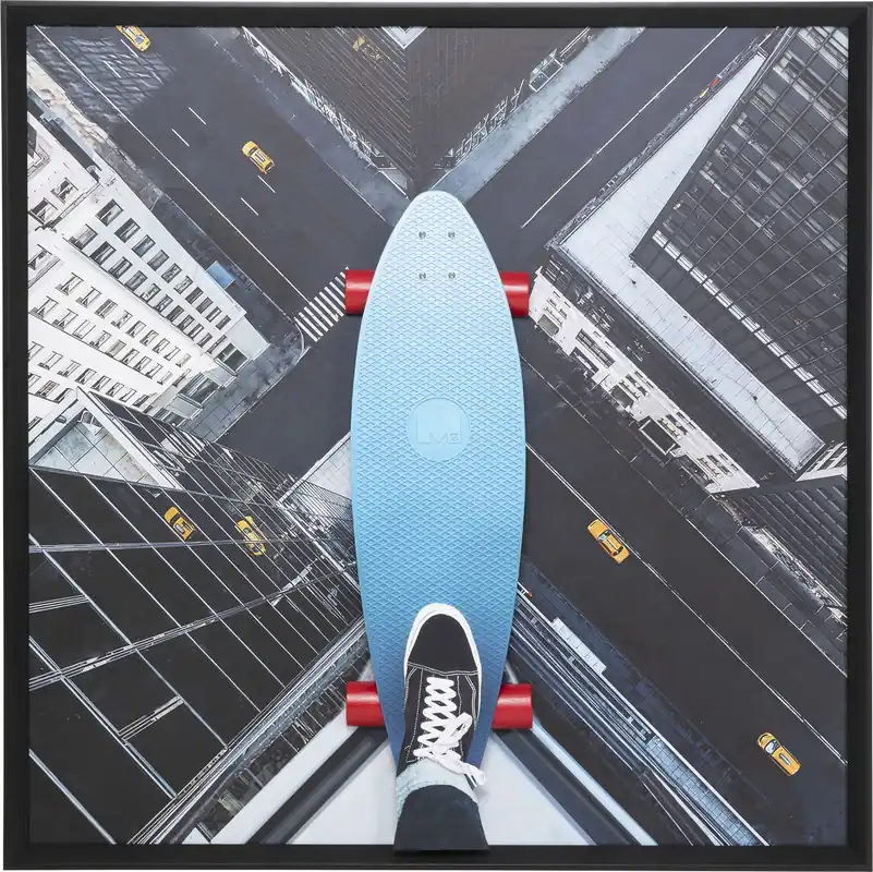 Tavla Skyline Skater - Inramad, 149x149cm Nedsatt pris