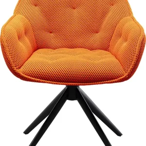Begränsat antal Snurrfåtölj Carlito - Mesh Orange