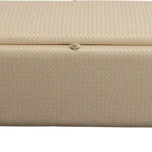 Beställ idag Bänk Venezia Storage - Flätad Beige 100cm