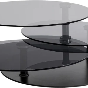 Begränsat erbjudande Soffbord Twist - Svart Ø90-170cm