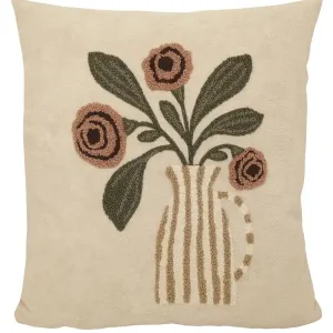 Begränsat erbjudande Kuddfodral Harriet med broderade blommor 1-pack