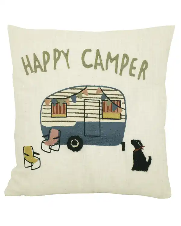 Kuddfodral Happy Camper 1-pack Begränsat antal