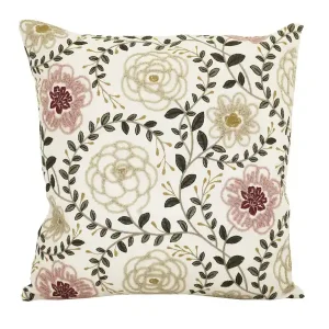 Beställ idag Kuddfodral Bianca broderat blommotiv 1-pack