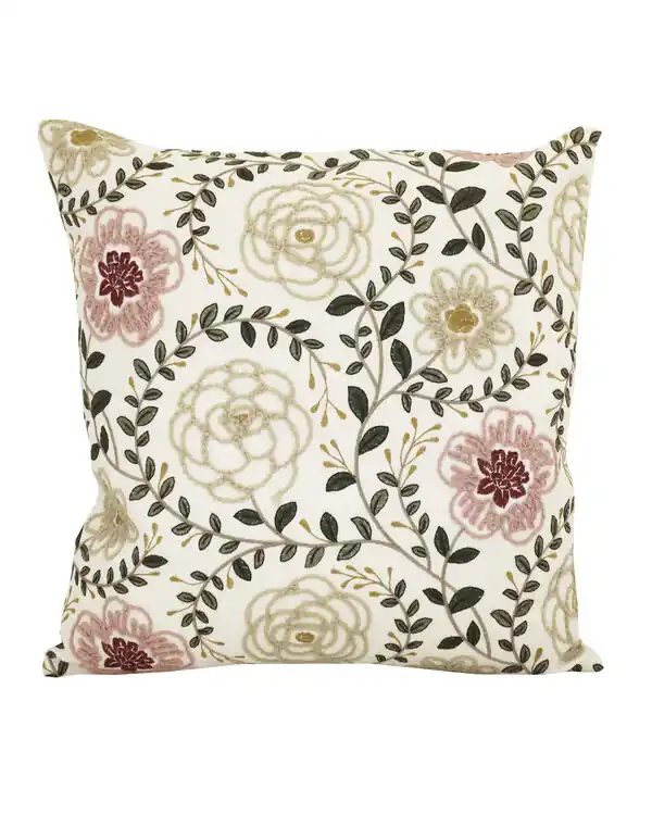 Beställ idag Kuddfodral Bianca broderat blommotiv 1-pack