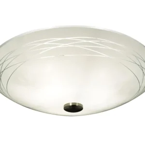 Plafond Glas Aneta Lighting Gloria Vit/Stål 42cm Kampanjpris