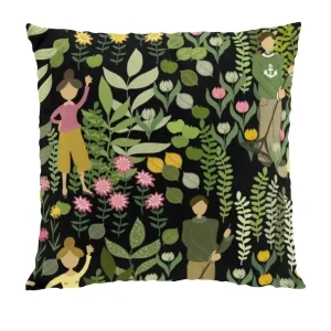 Premium Kuddfodral Arvidssons Textil Trädgård Mörkgrön 47x47cm