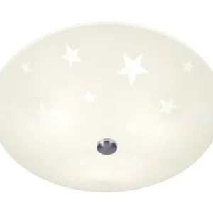 Plafond Glas Aneta Lighting Stjärna Vit/Stål 42cm Begränsad tid