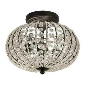 Plafond Aneta Lighting Edda Svart/Klar 29,5cm Säker betalning