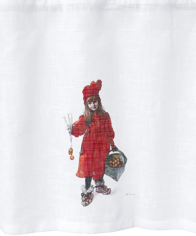 Premium Gardinkappa Svanefors Idun Röd 50x250cm