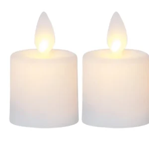 Beställ nu Blockljus LED Star Trading M-Twinkle 2-Pack Vit 4x6cm