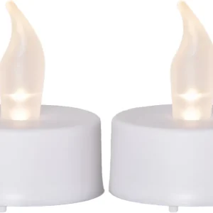 Värmeljus LED Star Trading Paulo Vit 2-Pack 4x4,5cm Kampanj