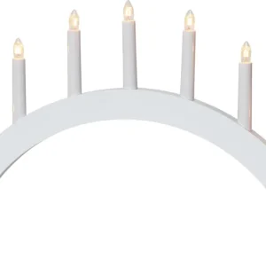 Star Trading Trapp Adventsljusstake Båge 34 cm Vit Begränsad tid