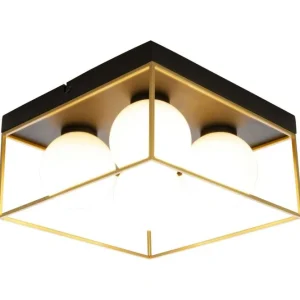 Nyhet Plafond Aneta Lighting Astro Svart/Guld/Opalvit 28cm