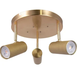 Takspotlight Rund Mässing 3L Globen Lighting Hubble 25cm Begränsat antal