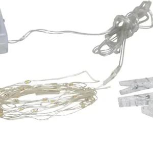 Bästa pris Star Trading Ljusslinga Inomhus Batteridriven Klar Clippy 2,9m