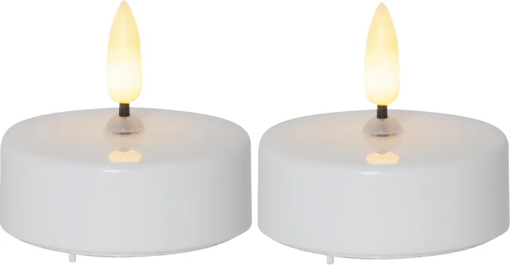 Trygg betalning Värmeljus LED Star Trading Flamme Vit 2-Pack 5,8x5,5cm