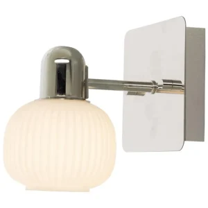 Badrumslampa Vägg Aneta Lighting Messina Krom/Opalvit Rea