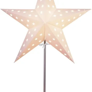 Beställ idag Star Trading Leo Julstjärna På Fot Vit 65cm