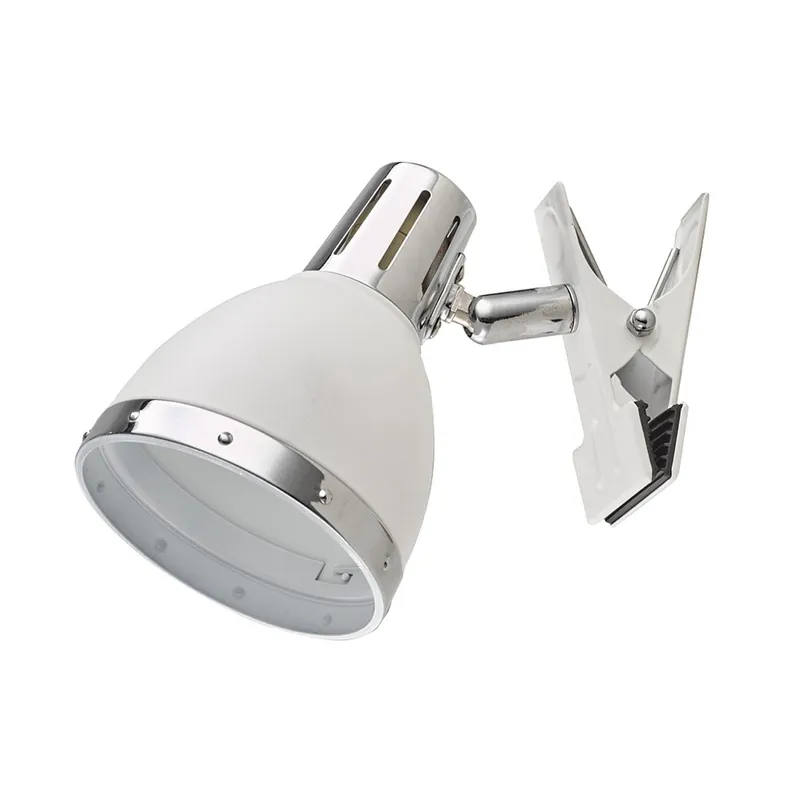 Billig Klämlampa Vit Oriva 15cm