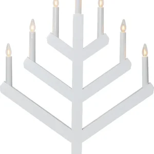 Begränsat erbjudande Star Trading Vinga Adventsljusstake 62cm Vit