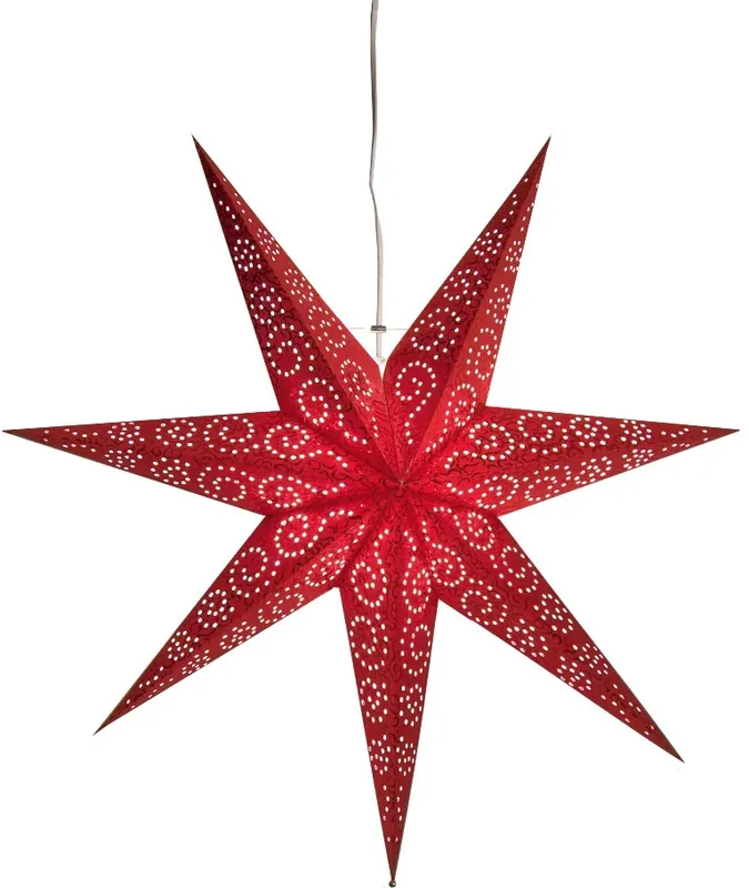 Bästa pris Star Trading Antique Julstjärna 60cm Röd