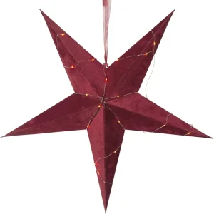 Star Trading Velvet Pappersstjärna Röd 60cm Sista chansen