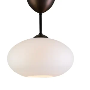 Plafond IP21 Glas Opal/Oxidbrun Dimbar Belid Bullo 27cm Säker betalning