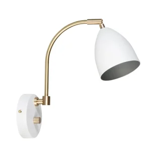 Erbjudandepris Vägglampa Vit/Mässing Dimbar Belid Deluxe 28,3cm