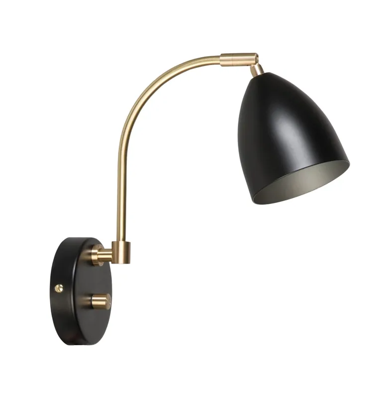 Fynd Vägglampa Svart/Mässing Dimbar Belid Deluxe 28,3cm