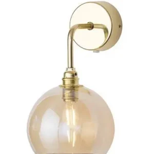 Kundfavorit Vägglampa Glas Ebb & Flow Rowan Golden Smoke 15cm