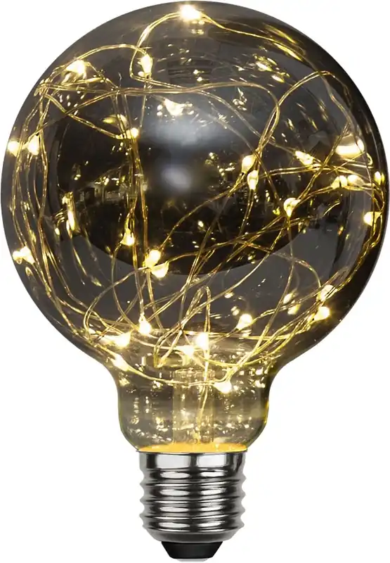 Trygg betalning Star Trading LED-Lampa E27 G95 Decoled 1,5W Rök
