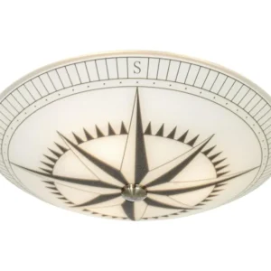 Snabb frakt Plafond Glas Aneta Lighting Kompass Vit/Svart 42cm