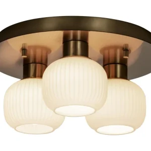Badrumslampa Plafond Aneta Lighting Messina Mässing/Opalvit 28cm Premium