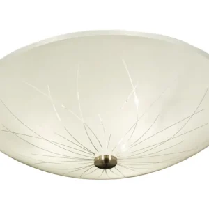 Plafond Glas Aneta Lighting Nerine Vit/Stål 42cm Begränsat erbjudande