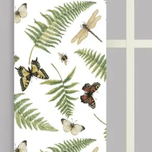Säker betalning Panelgardin Arvidssons Textil Humlan Grön/Beige 43x240cm 2-Pack