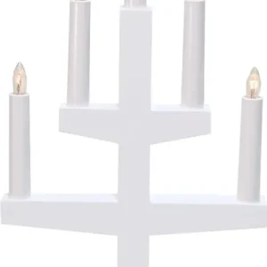 Beställ nu Star Trading Trapp Adventsljusstake 46cm Vit