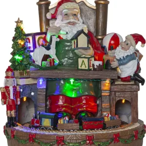 Billig Star Trading Panorama Merryville Julby Röd 25cm