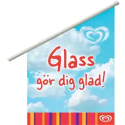 Kioskflagga i PVC Rabatter