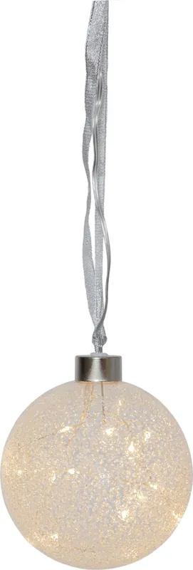 Billig Star Trading Glow Glaskula Snow 10cm 15L