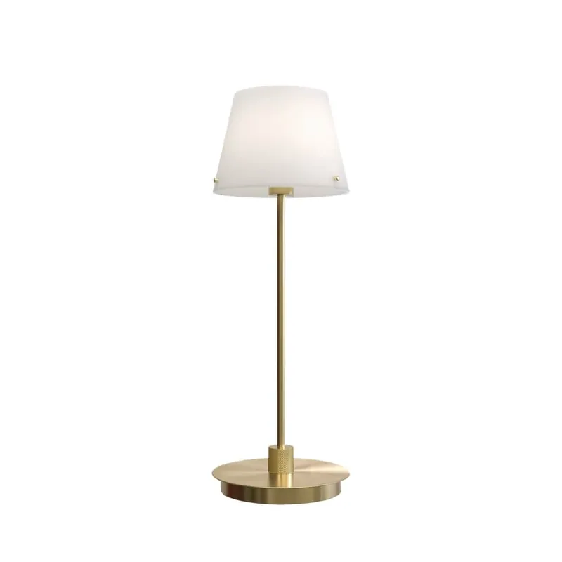 Bordslampa Glas Opal/Mässing Herstal Gil 39,5cm Sänkt pris