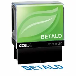 Utförsäljning Standardstämpel "Betald" 34x7 mm - Colop Printer Green Line 20/L, Blå