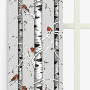Panelgardin Arvidssons Textil Vinterdungen Grå 43x240cm 2-Pack Kampanj