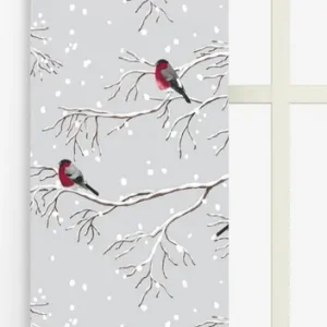 Sista chansen Panelgardin Arvidssons Textil Vinterland Grå 43x240cm 2-Pack