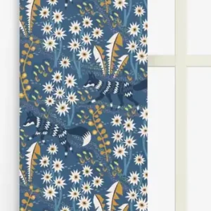 Panelgardin Arvidssons Textil Stjärnspeja Blå 43x240cm 2-Pack Beställ nu