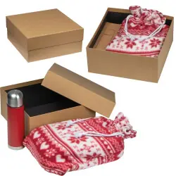 Begränsat erbjudande Gemini - Set - Termos och fleecefilt -500 ml/130 x 170 cm
